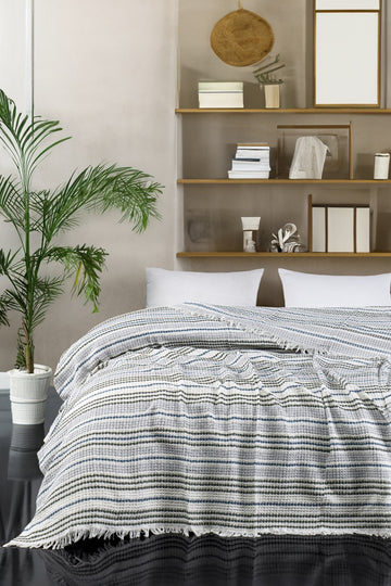 Ekose Model - Haki Çift Kişilik Pike 200x230