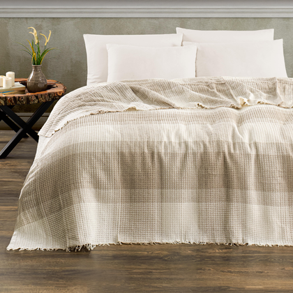 Dama Model - Bej Çift Kişilik Pike 200x230
