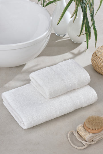 Kai 2'li Banyo Havlu Seti | Pamuklu  | Krem |