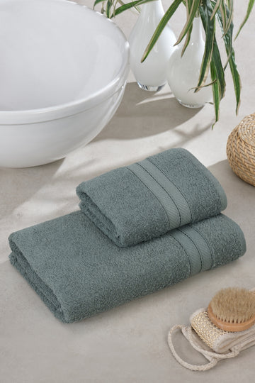 Kai 2'li Banyo Havlu Seti | Pamuklu  | Yeşil |